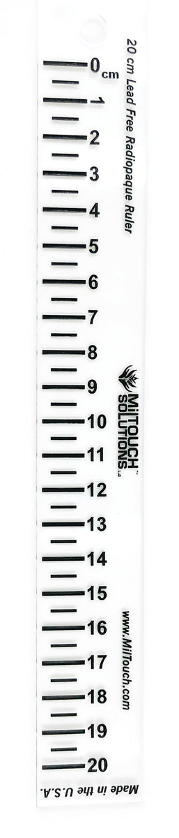 12 / 31 cm Dual Scale Radiopaque Ruler (1/32 in & 1 mm grad