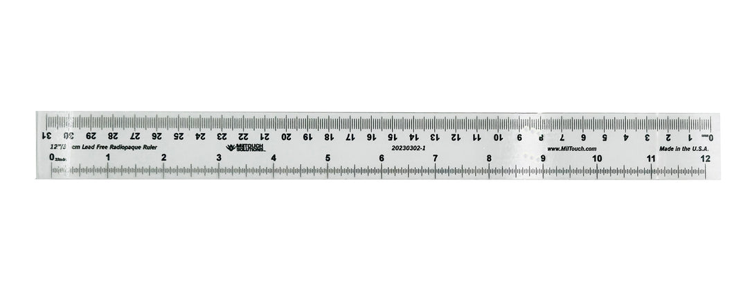 12 / 31 cm Dual Scale Radiopaque Ruler (1/32 in & 1 mm grad) - NIST C –  MilTouch Solutions
