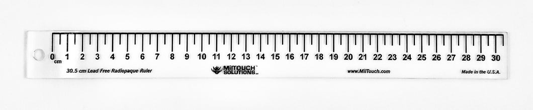 12 / 31 cm Dual Scale Radiopaque Ruler (1/32 in & 1 mm grad