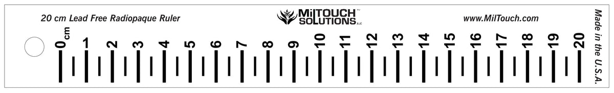 Radioqute Ruler 20 cm Extremity Radiopaque Ruler - Vertical – MilTouch Solutions