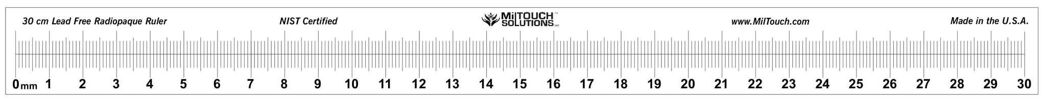 30 cm Radiopaque Ruler (1mm gradations) – MilTouch Solutions