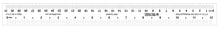 Load image into Gallery viewer, 12"/ 31 cm Dual Scale high definition, LEAD-FREE radiopaque extremity ruler used for direct measurements on a scanogram, radiograph, x-ray or fluoroscopy.  This image shows the inch orientation.
