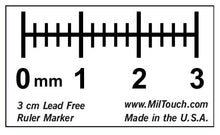 Load image into Gallery viewer, 3 cm high definition, LEAD-FREE radiopaque extremity ruler used for direct measurements, teleradiology, CR and DR imaging
