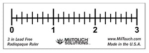 3" Radiopaque Ruler - 1/8 inch Demarcations