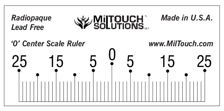 50 mm Zero '0' Center Radiopaque Ruler – MilTouch Solutions