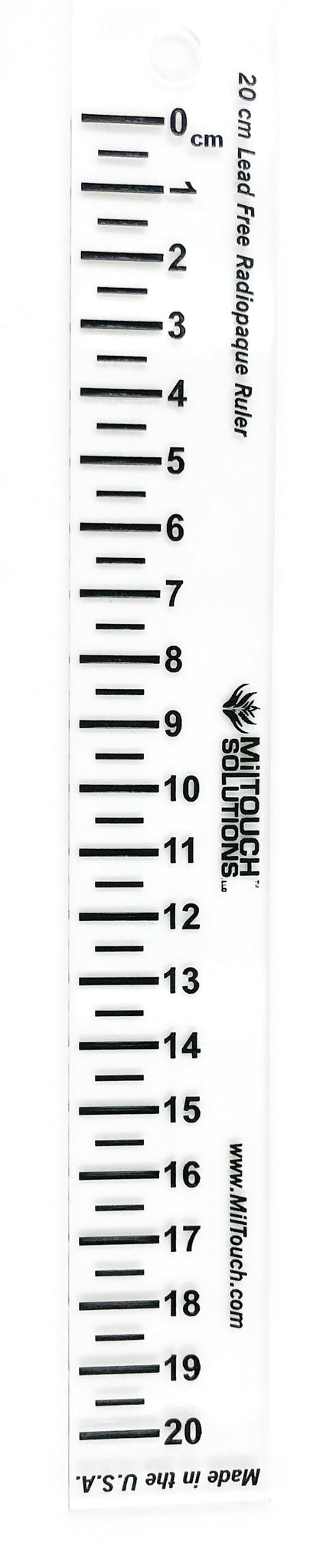 Radioqute Ruler 20 cm Extremity Radiopaque Ruler - Vertical – MilTouch Solutions