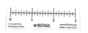 3" Radiopaque Ruler - 1/8 inch Demarcations - NIST Certified