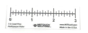 3" Radiopaque Ruler - 1/8 inch Demarcations - NIST Certified