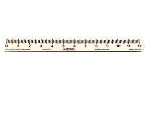 12" High kV X-Ray Visible Scale for use in high kV radiographic non-destructive testing (NDT).