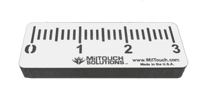 3" High kV X-Ray Visible Scale for use in high kV radiographic non-destructive testing (NDT).